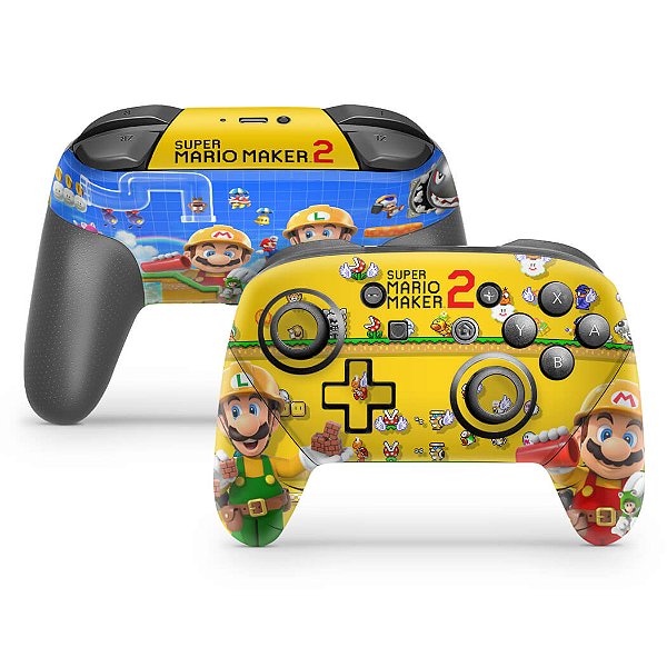 Nintendo Switch Pro Controle Skin - Super Mario Maker 2