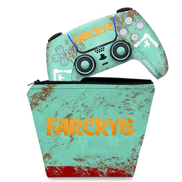 KIT Capa Case e Skin PS5 Controle - Far Cry 6