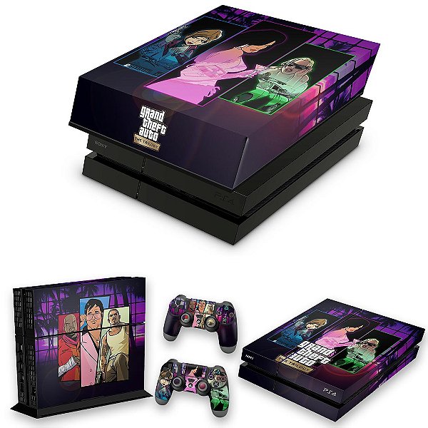 KIT PS4 Fat Skin e Capa Anti Poeira - GTA The Trilogy