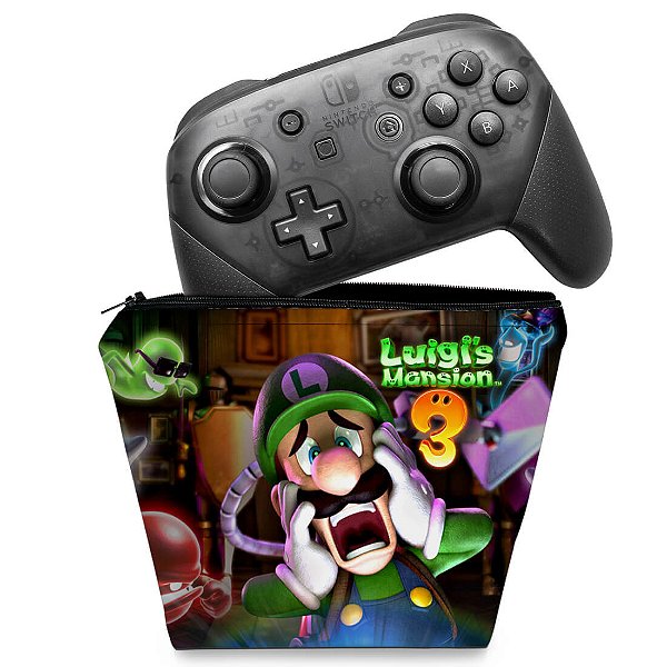 Capa Nintendo Switch Pro Controle Case - Luigi's Mansion 3