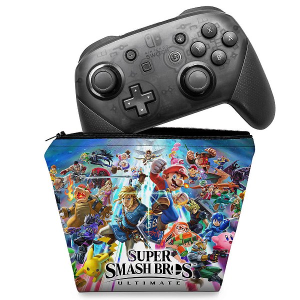 Capa Nintendo Switch Pro Controle Case - Super Smash Bros. Ultimate