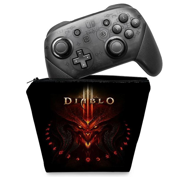 Capa Nintendo Switch Pro Controle Case - Diablo Iii
