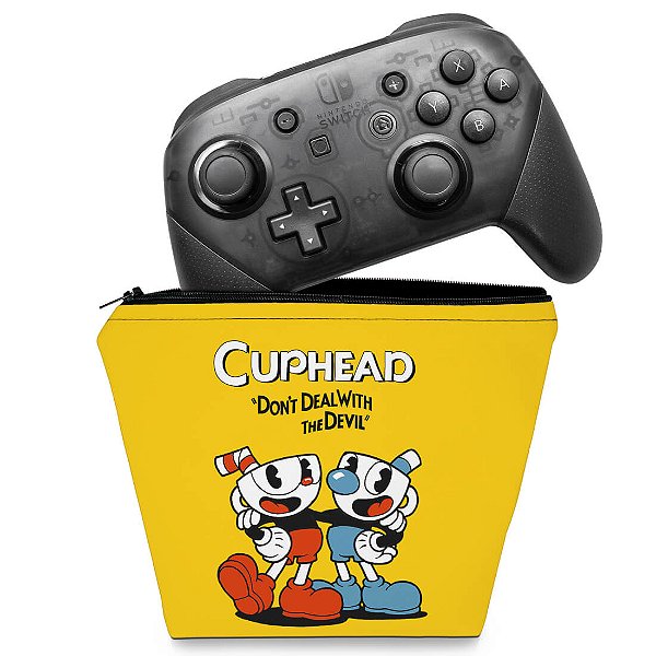 Capa Nintendo Switch Pro Controle Case - Cuphead