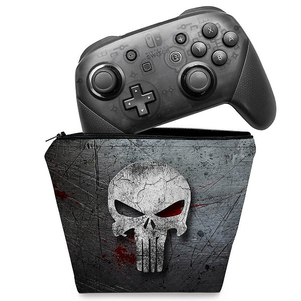 Capa Nintendo Switch Pro Controle Case - The Punisher Justiceiro