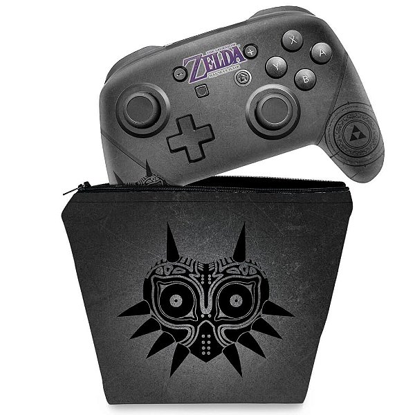 KIT Capa Case e Skin Nintendo Switch Pro Controle - Zelda: Majoras Mask