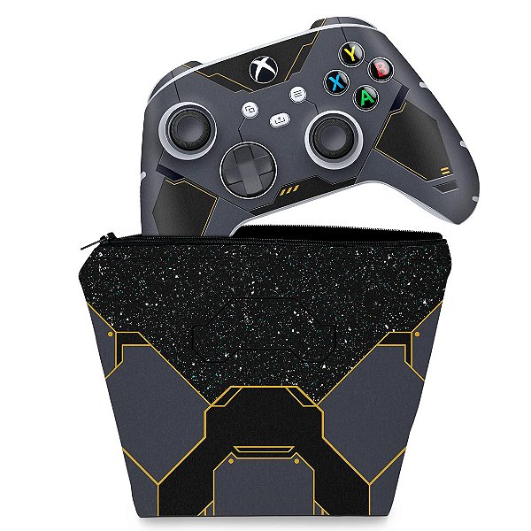 KIT Capa Case e Skin Xbox Series S X Controle - Halo Infinite Bundle