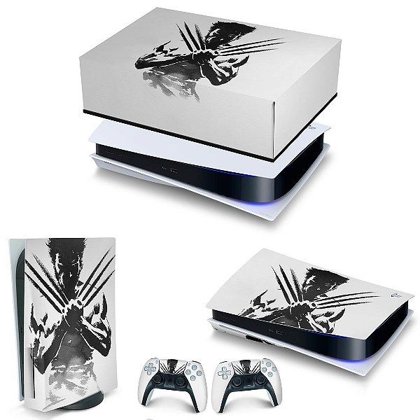 KIT PS5 Capa Anti Poeira e Skin - Wolverine X-men