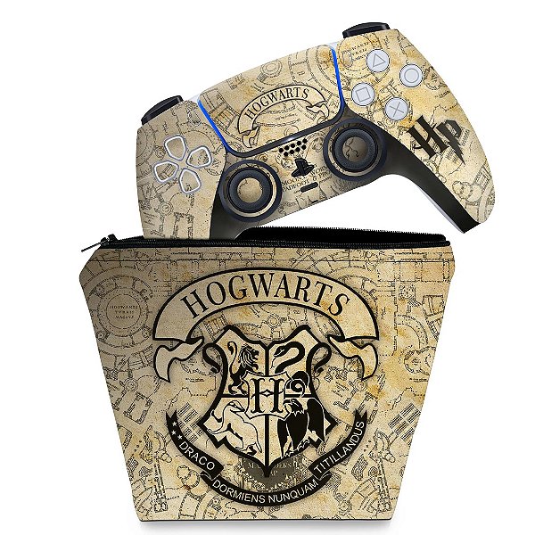 KIT Capa Case e Skin PS5 Controle - Harry Potter