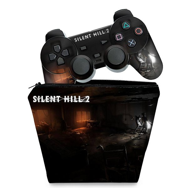 KIT Capa Case e Skin PS2 Controle - Silent Hill 2