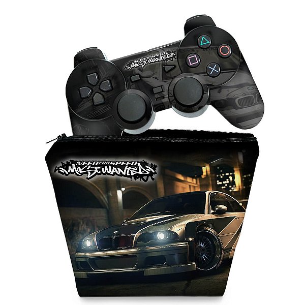 KIT Capa Case e Skin PS2 Controle - Need for Speed: Most Wanted