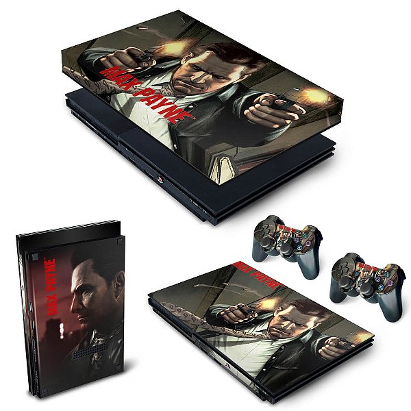 KIT PS2 Slim Skin e Capa Anti Poeira - Max Payne