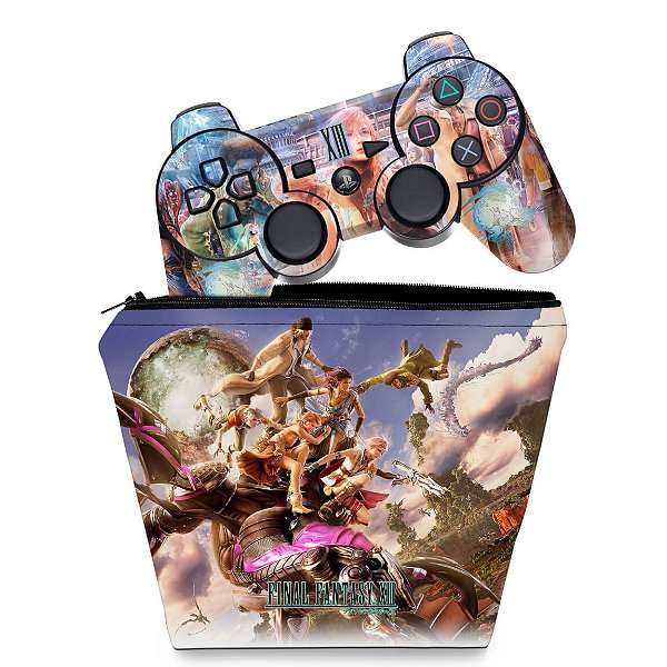 KIT Capa Case e Skin PS3 Controle - Final Fantasy Xiii