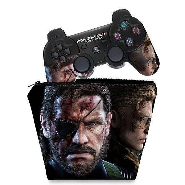 KIT Capa Case e Skin PS3 Controle - Metal Gear Solid V