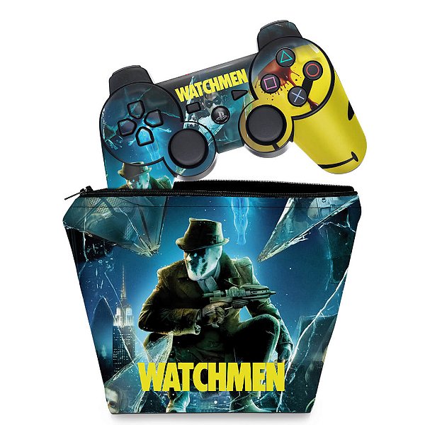 KIT Capa Case e Skin PS3 Controle - Watchmen