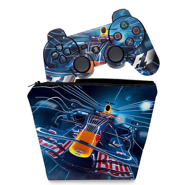 KIT Capa Case e Skin PS3 Controle - Formula 1