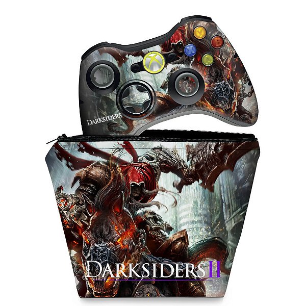KIT Capa Case e Skin Xbox 360 Controle - Darksiders Wrath Of War