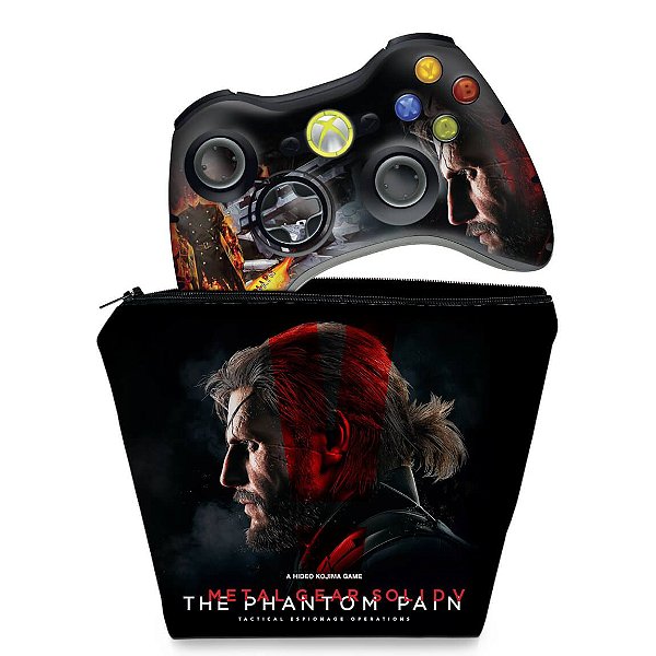 KIT Capa Case e Skin Xbox 360 Controle - Metal Gear Solid 5