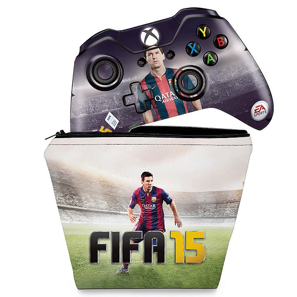 KIT Capa Case e Skin Xbox One Fat Controle - FIFA 15