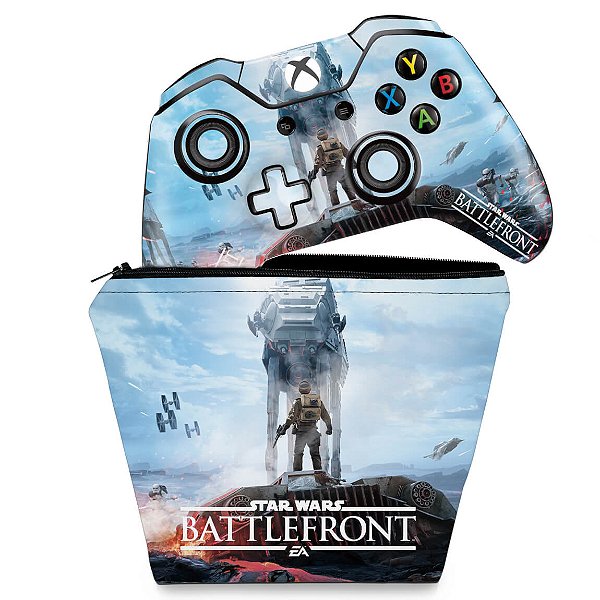 KIT Capa Case e Skin Xbox One Fat Controle - Star Wars - Battlefront