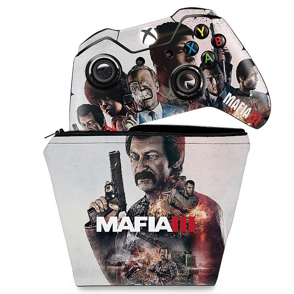 KIT Capa Case e Skin Xbox One Fat Controle - Mafia 3