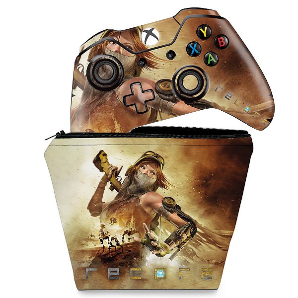 KIT Capa Case e Skin Xbox One Fat Controle - Recore