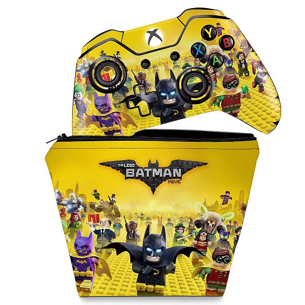 KIT Capa Case e Skin Xbox One Fat Controle - Lego Batman