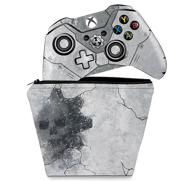 KIT Capa Case e Skin Xbox One Fat Controle - Gears 5 Special Edition Bundle