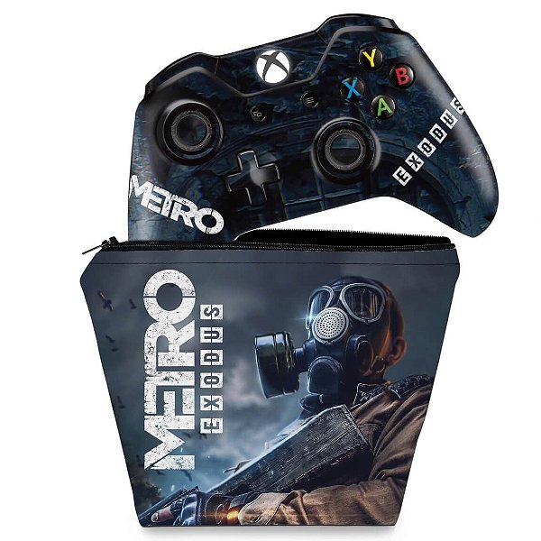 KIT Capa Case e Skin Xbox One Fat Controle - Metro Exodus