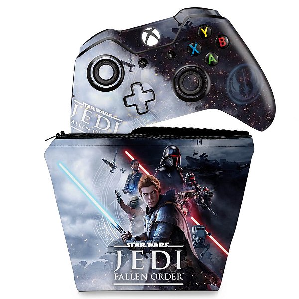 KIT Capa Case e Skin Xbox One Fat Controle - Star Wars Jedi Fallen Order