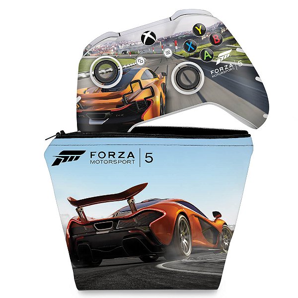 KIT Capa Case e Skin Xbox One Slim X Controle - Forza Motor Sport