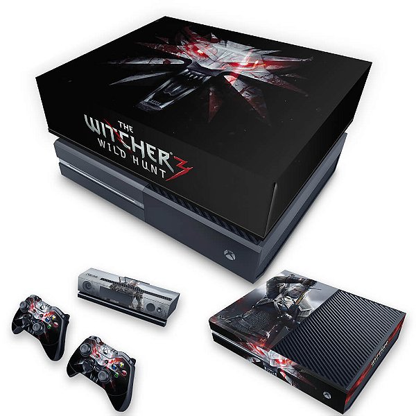 KIT Xbox One Fat Skin e Capa Anti Poeira - The Witcher 3 #A