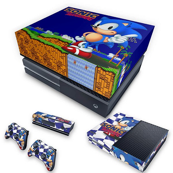 KIT Xbox One Fat Skin e Capa Anti Poeira - Sonic The Hedgehog