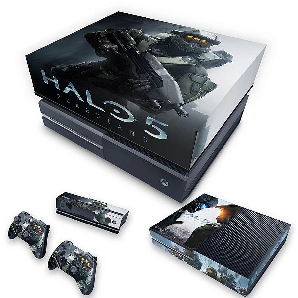 KIT Xbox One Fat Skin e Capa Anti Poeira - Halo 5: Guardians #B