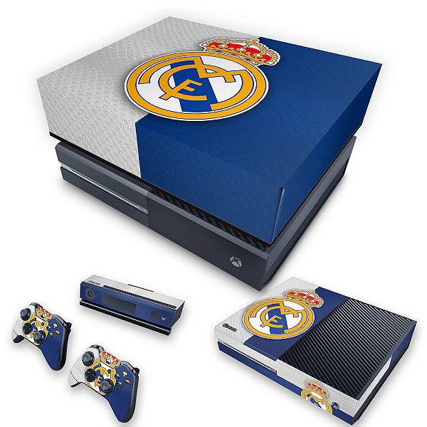 KIT Xbox One Fat Skin e Capa Anti Poeira - Real Madrid