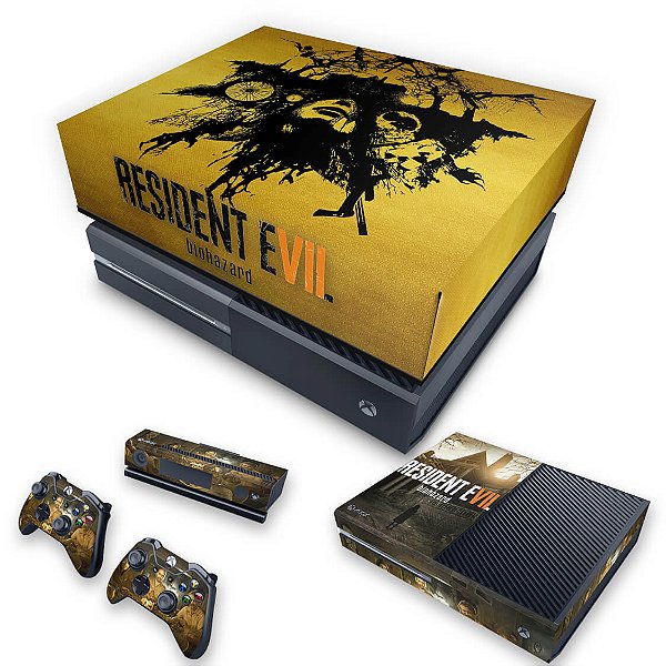 KIT Xbox One Fat Skin e Capa Anti Poeira - Resident Evil 7: Biohazard