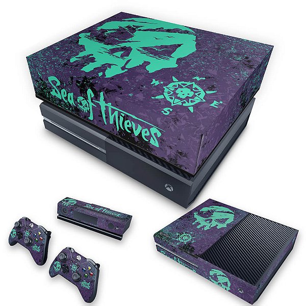 KIT Xbox One Fat Skin e Capa Anti Poeira - Sea Of Thieves Bundle