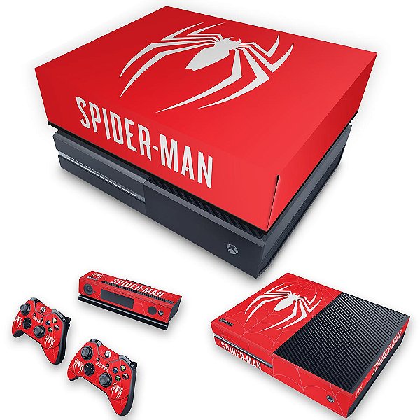 KIT Xbox One Fat Skin e Capa Anti Poeira - Spider-man Bundle