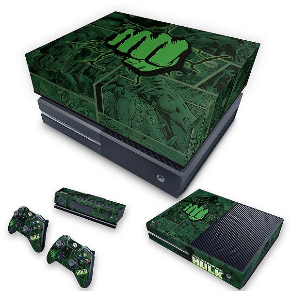 KIT Xbox One Fat Skin e Capa Anti Poeira - Hulk Comics