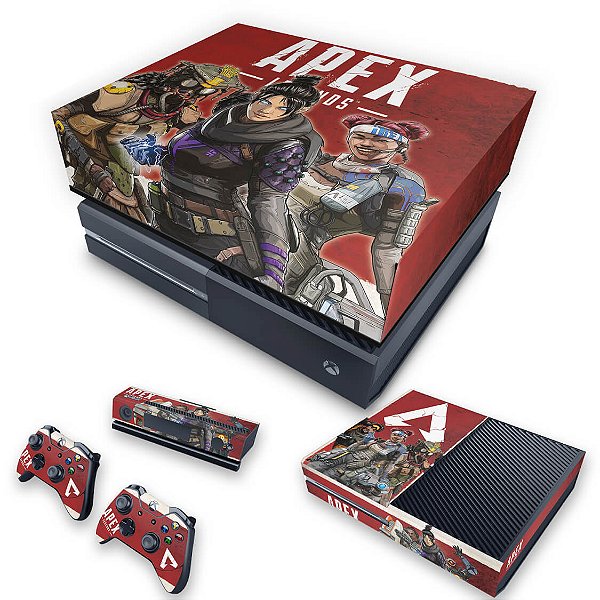 KIT Xbox One Fat Skin e Capa Anti Poeira - Apex Legends