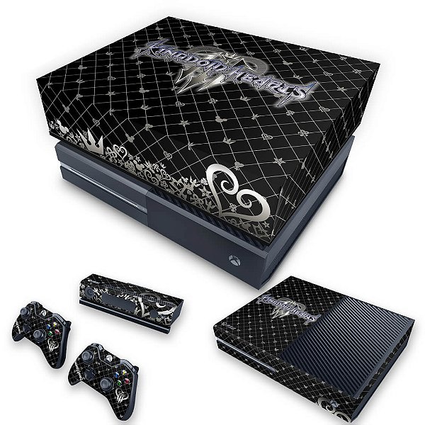 KIT Xbox One Fat Skin e Capa Anti Poeira - Kingdom Hearts 3 III