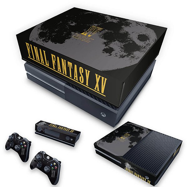 KIT Xbox One Fat Skin e Capa Anti Poeira - Final Fantasy XV Bundle