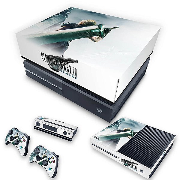 KIT Xbox One Fat Skin e Capa Anti Poeira - Final Fantasy 7 Remake