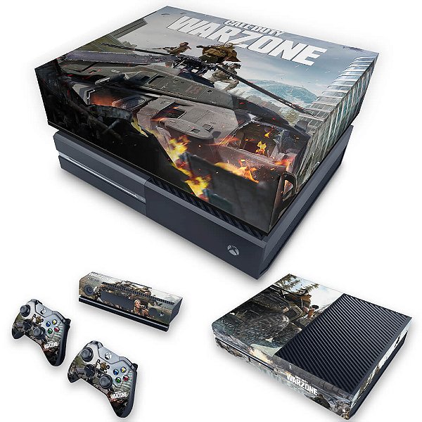 KIT Xbox One Fat Skin e Capa Anti Poeira - Call of Duty Warzone