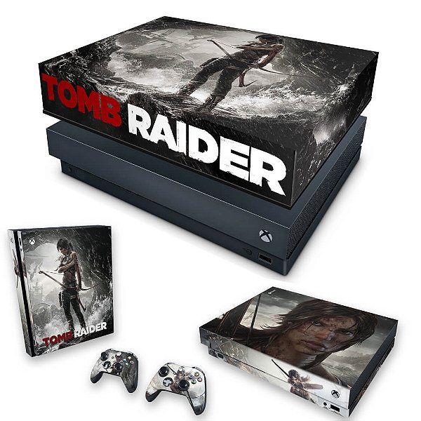 KIT Xbox One X Skin e Capa Anti Poeira - Tomb Raider