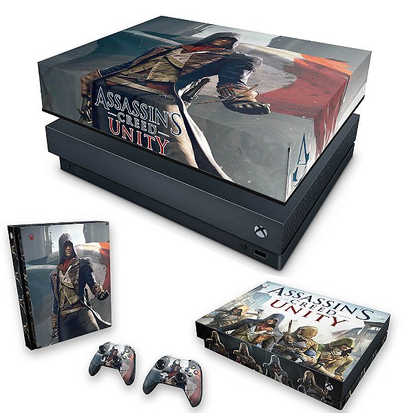 KIT Xbox One X Skin e Capa Anti Poeira - Assassins Creed Unity