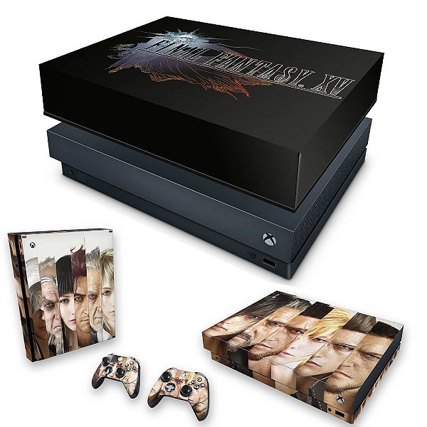 KIT Xbox One X Skin e Capa Anti Poeira - Final Fantasy XV #A