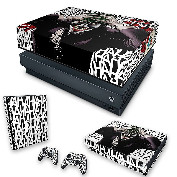 KIT Xbox One X Skin e Capa Anti Poeira - Joker Coringa Batman