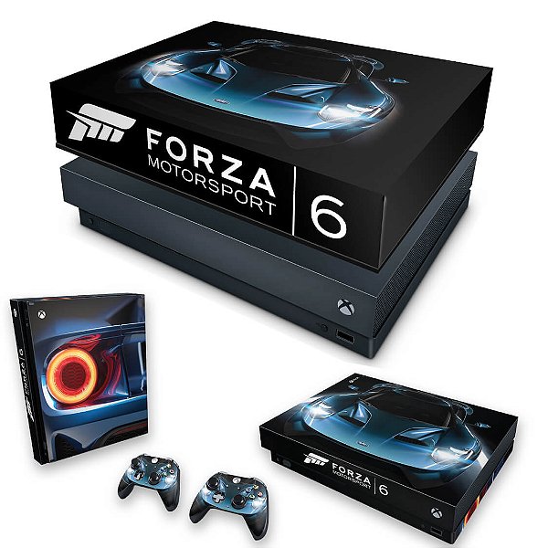 KIT Xbox One X Skin e Capa Anti Poeira - Forza Motor Sport 6