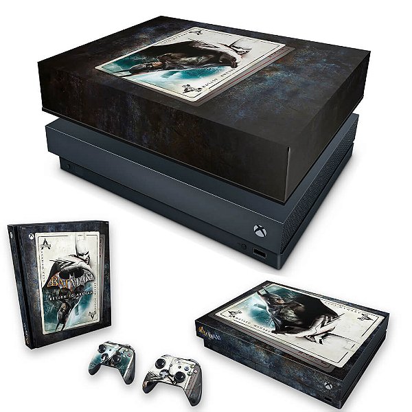 KIT Xbox One X Skin e Capa Anti Poeira - Batman Return to Arkham