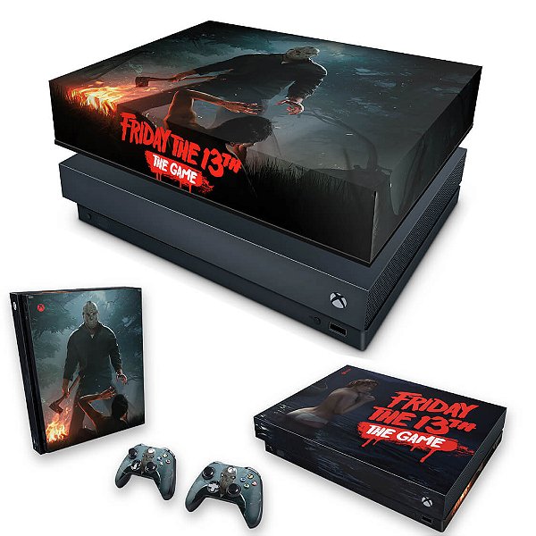 KIT Xbox One X Skin e Capa Anti Poeira - Friday the 13th The game - Sexta-Feira 13